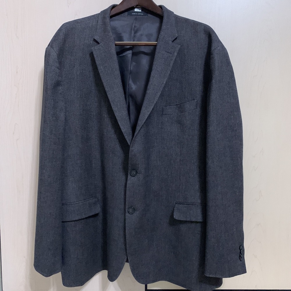 Kenneth Cole Awearness Men's 54R Slim Fit Gray Wool Blend 2-Button Blazer Jacket
